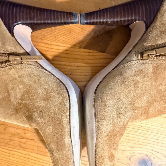 Veronica Beard “Sohelia” Tan Suede Heeled Boots w/ Box Size 10 - Picture 8 of 10